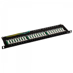 Patchpanel 24xRJ45 LSA UTP kat.6 19cali 0,5U-34722