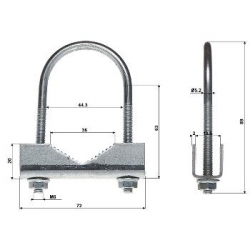 Obejma zaciskowa OZ-43 śruba M6 do masztów antenow-34865