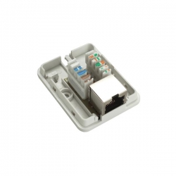 Gniazdo modularne n/t 1xRJ-45 kat.5e STP 8p8c -34882