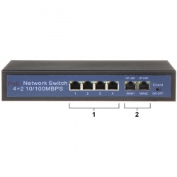 Switch PoE APOE-0402 4xFE 4xPoE 2xFE Uplink-35017