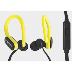 Słuchawki douszne z mikrofonem żółto-czarne-35039