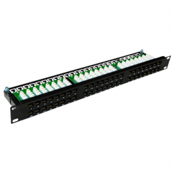 Patchpanel 48xRJ45 UTP kat.6 Optimum 19cali 1U-35115