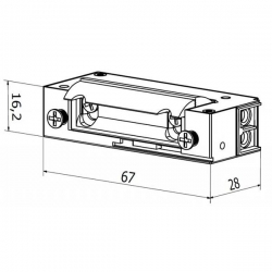 Elektrozaczep podstawowy 12V-24V AC/DC Hartte-35202