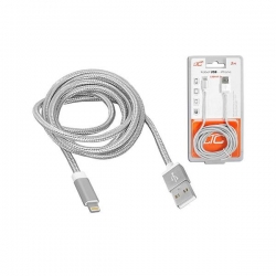 Kabel USB wt.A/wt.8pin 2m nylon LTC HQ srebrny-35283