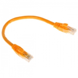 Kabel patchcord UTP kat.5e HQ 0,2m pomarańczowy-35307