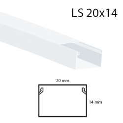 Listwa elektro. korytko kablowe 25x18 szara 2m-35390