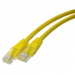 Kabel patchcord UTP CU kat.6 0,5m żółty-35539