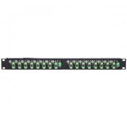 Patchpanel 16xgn.BNC + DC 2x10A 19cali 1U-35552