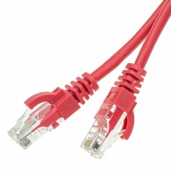 Kabel patchcord UTP CU kat.5e 0,25m czerwony-35613