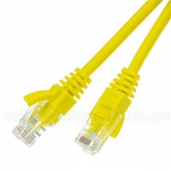 Kabel patchcord UTP CU kat.5e 0,25m żółty-35614