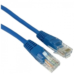 Kabel patchcord UTP CU kat.5e 0,25m niebieski-35615