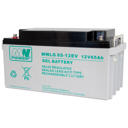 Akumulator żelowy bezobsługowy MWLG 12V 65Ah EV-35683