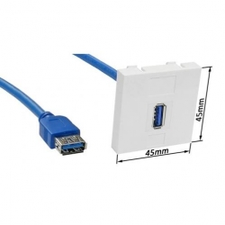 Gniazdo USB 3.0 mosaic na kablu 45x45-35837