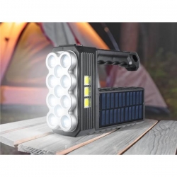 Latarka ręczna solarna 11-LED XPE+3x COB 800lm 5W-36535