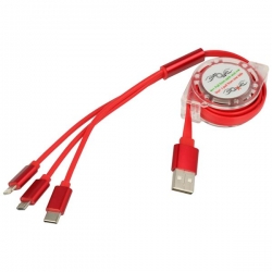 Kabel USB 3w1 micro USB / USB-C 8pin DSKU707 1m-36635