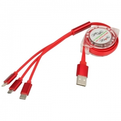 Kabel USB 3w1 micro USB / USB-C 8pin DSKU707 1m-36635