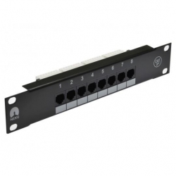 Patchpanel 8xRJ-45 kat.5e 10cali UTP 1U-36749