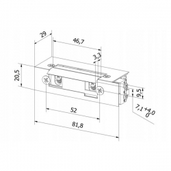 Elektrozaczep z monitoringiem 12V AC/DC Hartte-36776