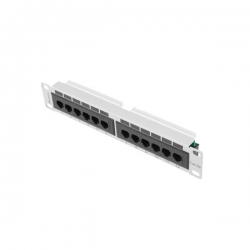 Patchpanel 12xRJ45 UTP kat.5e 10cali 1U szary-37222