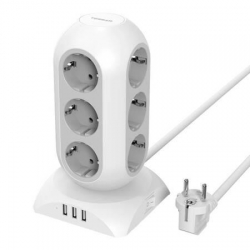 Rozgałęźnik elektryczny wył.12gn 3gn USB kabel 2m -37283
