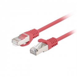 Kabel patchcord FTP kat.5e HQ 0,5m czerwony -37421