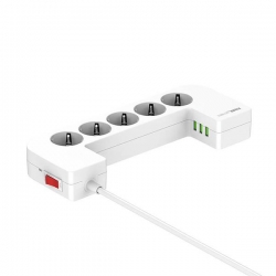 Listwa zasilająca z organizerem 5xAC 3xUSB 2500W-37634