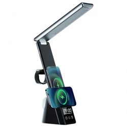 Lampka LED biurkowa z ładow. QI i wyświetlaczem-39237