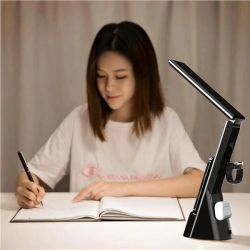 Lampka LED biurkowa z ładow. QI i wyświetlaczem-39240