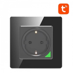 Gniazdo elektryczne 2P+Z Wi-Fi Tuya czarne-39564