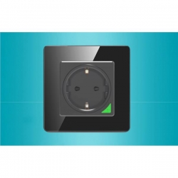 Gniazdo elektryczne 2P+Z Wi-Fi Tuya czarne-39565