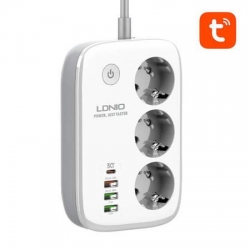 Listwa zasilająca 3xAC 3xUSB-A 1xUSB-C 2m 2500W-39577