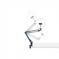 Lampa LED ring 26cm statyw biurkowy na klips-39662