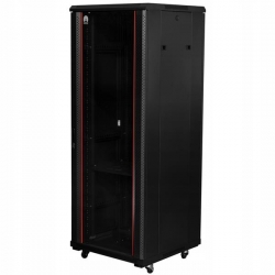 Szafa Rack stojąca 19" 27U 600x600mm czarna d.szk.-39666