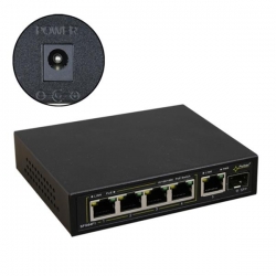 Switch PoE 6-portowy SFG64F1WP bez zasilacza-40503