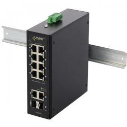 Switch przemysłowy PoE ISFG108 8xPoE 2xSFP 2xRJ45-40513