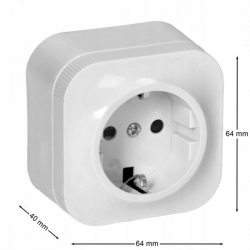 Gniazdo elektryczne n/t SCHUKO IP20 ToDo pojedyncz-40788