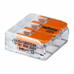Złącze elektryczne rozpinane WAGO 221-613 3x6mm -40930