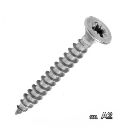 Wkręt do drewna stożkowy 6x60mm INOX A2 100szt-41068