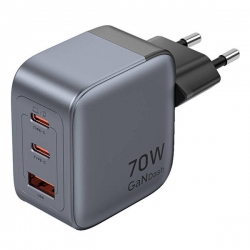 Ładowarka sieciowa GaN 70W Vention FEXH0 2xUSB-C/A-41099