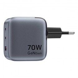 Ładowarka sieciowa GaN 70W Vention FEXH0 2xUSB-C/A-41100