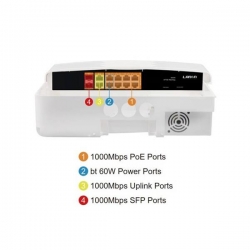 Switch PoE LN-SGF822-120W-O 8xPoE GE 2xSFP IP65-41495