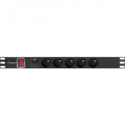 Listwa zasilająca do Rack 19cali 5gniazd Uni-Shuko-42228