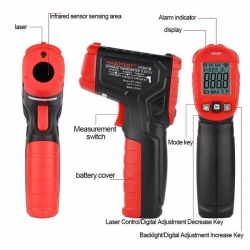 Pirometr laserowy z wyświetlaczem LCD HT-641B-42265
