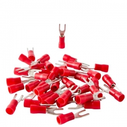 Konektor widełkowy izolowany 0,5-1,5mm czerwony-42363