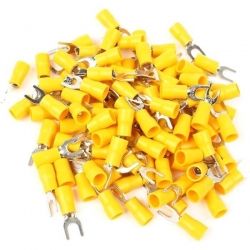 Konektor widełkowy izolowany 4-6mm M6 żółty-42484